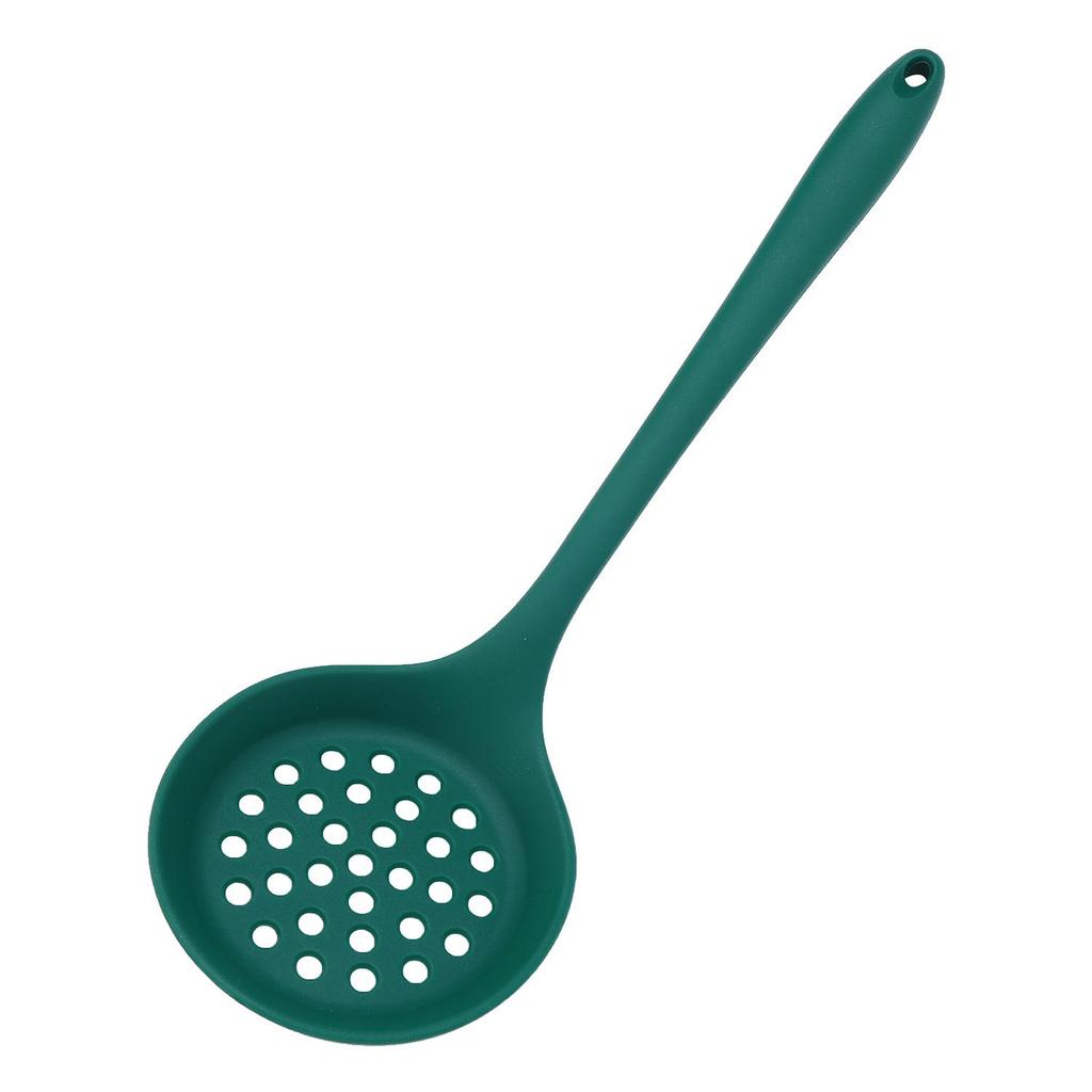 Silicone Heat-Resistant Non-Stick Kitchen Utensil Set: Spatula, Spoon, Colander - 5 Pieces