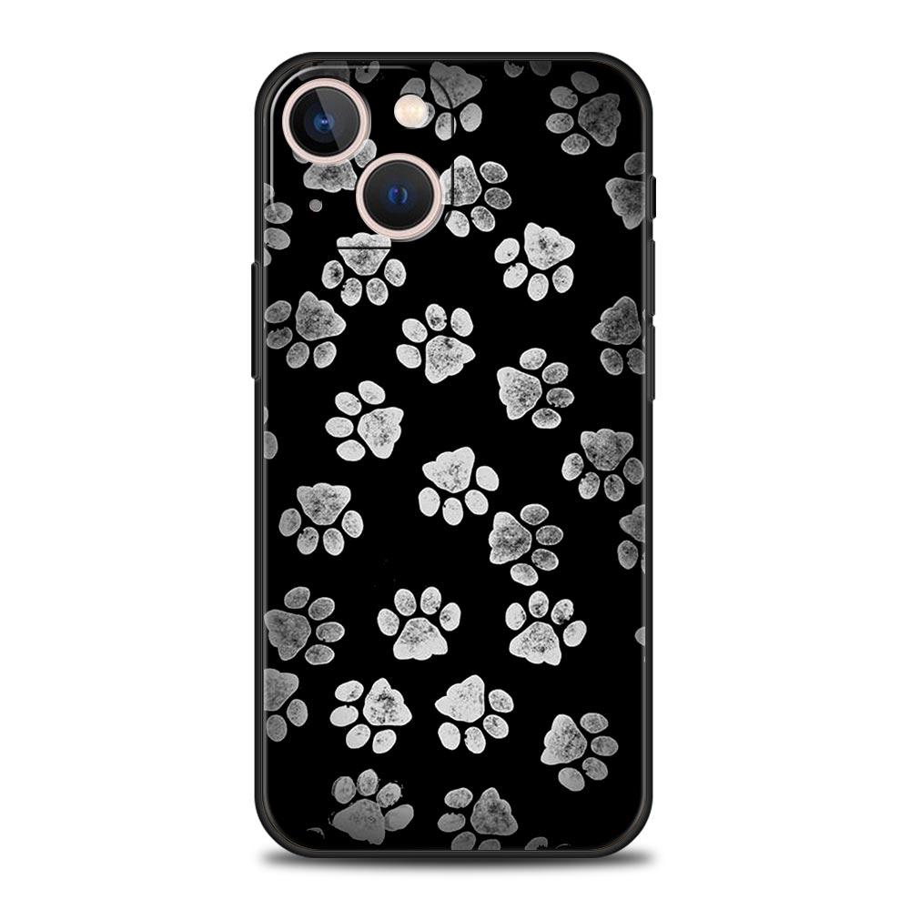 Süße Katze Hund Pfote Liebe Luxus Handyhülle für iPhone 13 15 14 12 Mini 11 Pro MAX XR X SE XS 7 8 Plus Silikon Schutzhülle