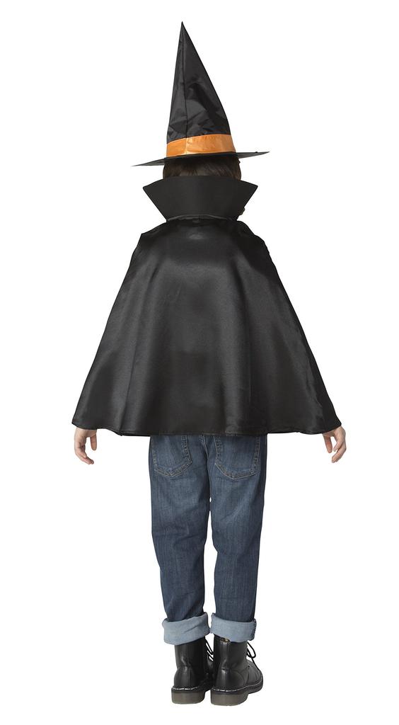Clearstone Halloween Witch Cosplay Set for Kids, Unisex, Black