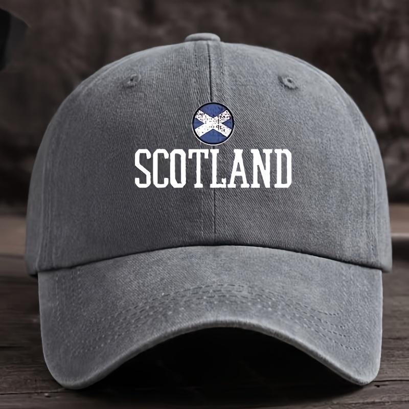 Men Women Scottish Gaelic Letter Print Baseball Cap Adjustable Snapback Hat Suitable for Outdoor Casual Wear Themed Even