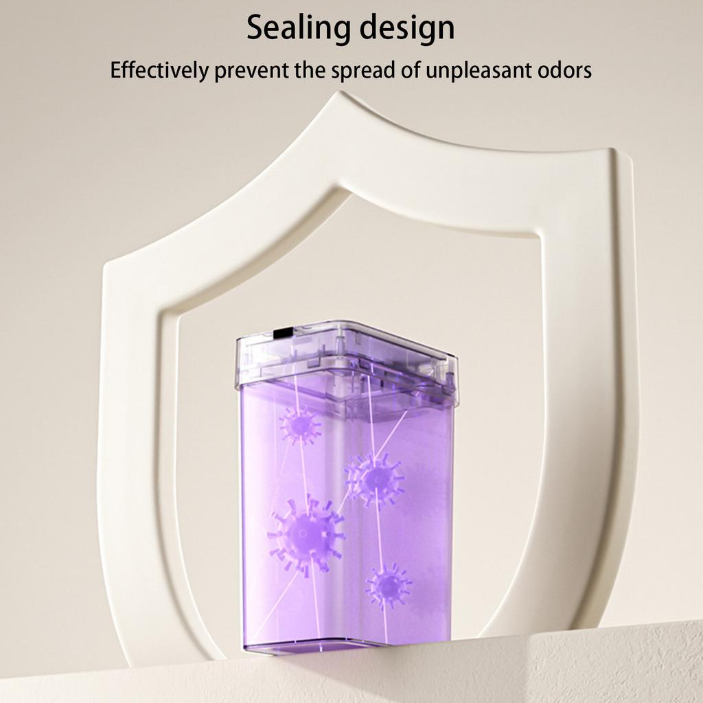 Ingelligent No Touch Trash Bin Waterproof Odor Control Automatic Garbage Can for Small Space Bathroom Living Room Office