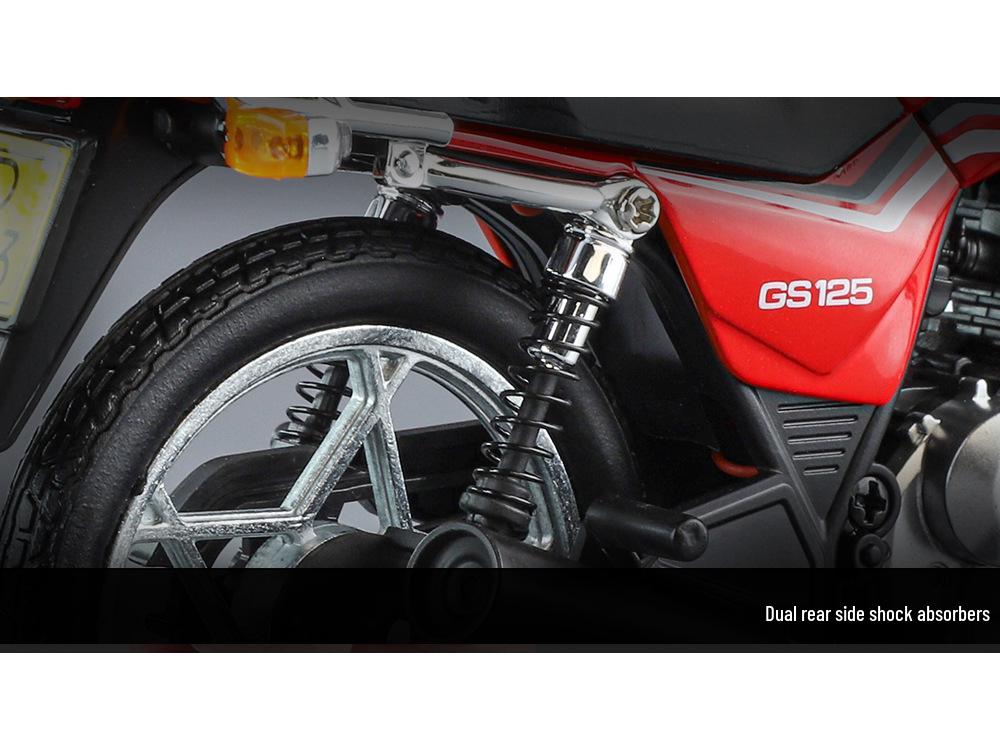 Jinlida GS125 Retro Motorcycle Alloy Model with Shock Absorption.