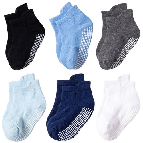 Lawadka 6Pairs/Lot 0-7Years Kids Girls Boys Floor Socks Striped Sport Children's Anti-slip Boat Socks For Boys Spring Autumn New