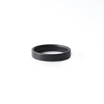 Small Qty  4mm Matte Black Ceramic Ring for Men Minimalist Essential Band Trendy Mens Stacking Jewelry  Accessories