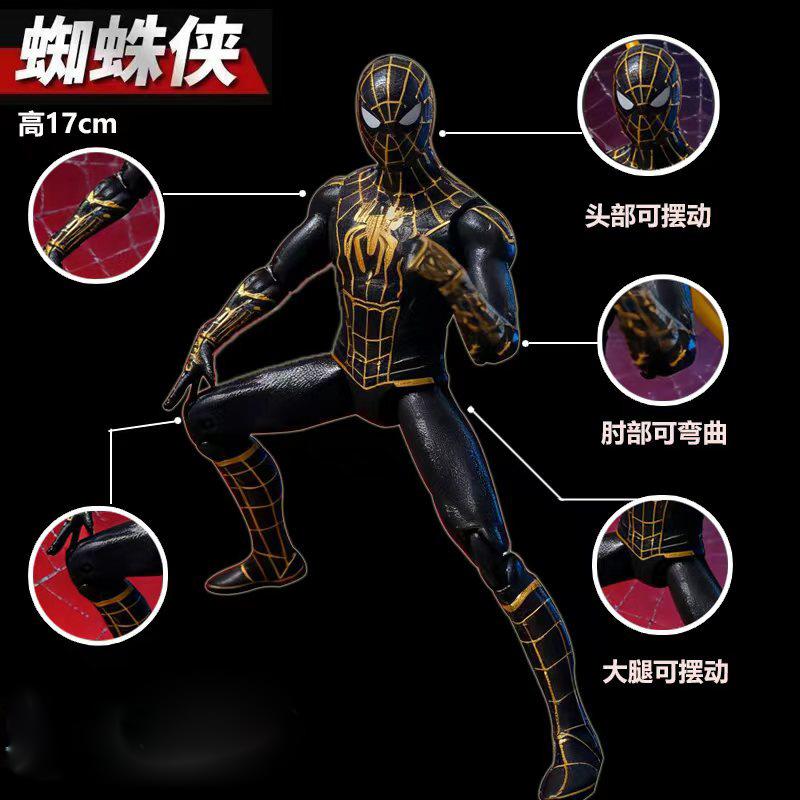 Spider-Man Actionfigur, Leuchtende Gelenkige Heldenmodell-Spielzeug, Avengers Infinity War Sammlerstück für Kinder