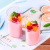 10Pcs 80ml Plastic Pudding Cups With 10 Spoons Ice-Cream Mousse Dessert Picnic Party Packing Dessert Cups Christmas Supplies