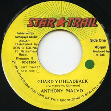 

7inch Record ANTHONY MALVO - Guard Yu Head Back STA065 Star Trail 1996 Jamaica Reggae, Ska & Dub Used