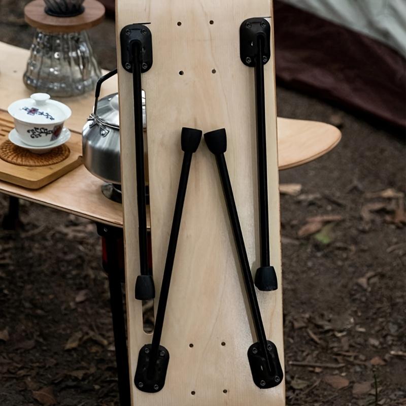 4Pcs Metal Folding Table Legs, Adjustable Foldable Fittings for Coffee Table, Laptop Desk & Kitchen Travel Use