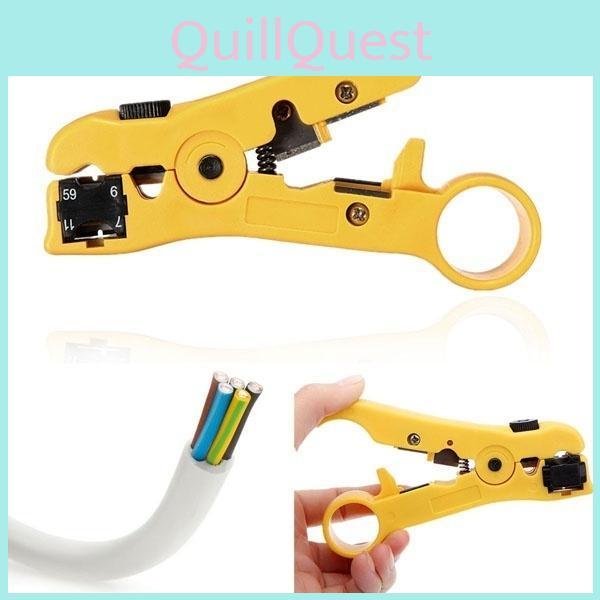 Rotary Coax Coaxial Cable Wire Cutter Stripping Tool Rg59 Rg6 Rg7 Stripper Rg11