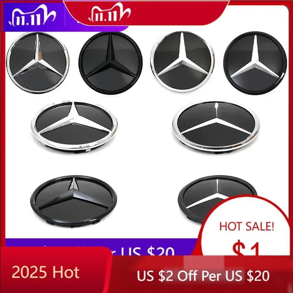 Naklejka Samochodowa 2025 Gorąca Do Mercedes Benz Do Mercedes Benz Srebrna I Czarna Grill Przedni Najnowsze Emblematy Stylu 3D W176 W246 W205 W21