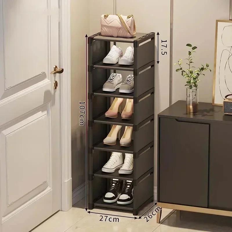 Multiple Layers Shoe Rack Saving Cabinet Stackable Adjustable Shoe Organizer Shelf Organizer For Wall Corner Space Saving Rack