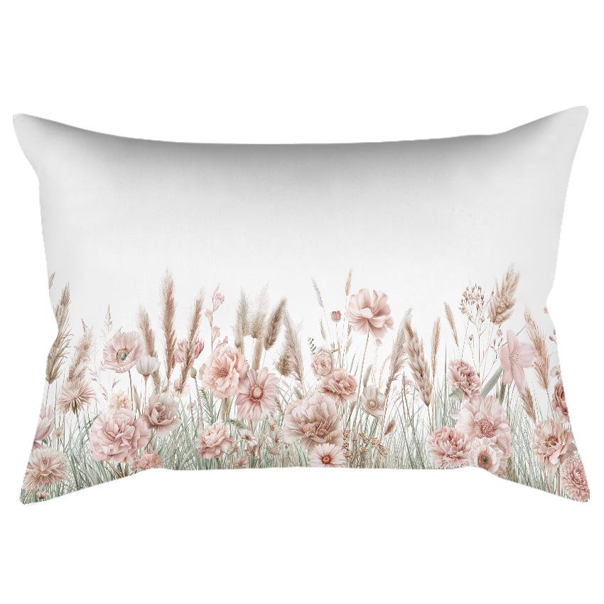 New Spring Flower Pillowcase Simple Small and Fresh Light Luxury Home Living Room Sofa Cushion Pillowcase