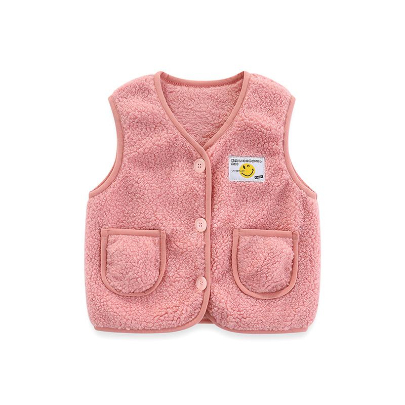 

Жилеты для девочек и мальчиков, детская осенне-зимняя куртка, теплая детская верхняя одежда без рукавов, флисовый жилет, пальто для одежды для младенцев 6T розовый