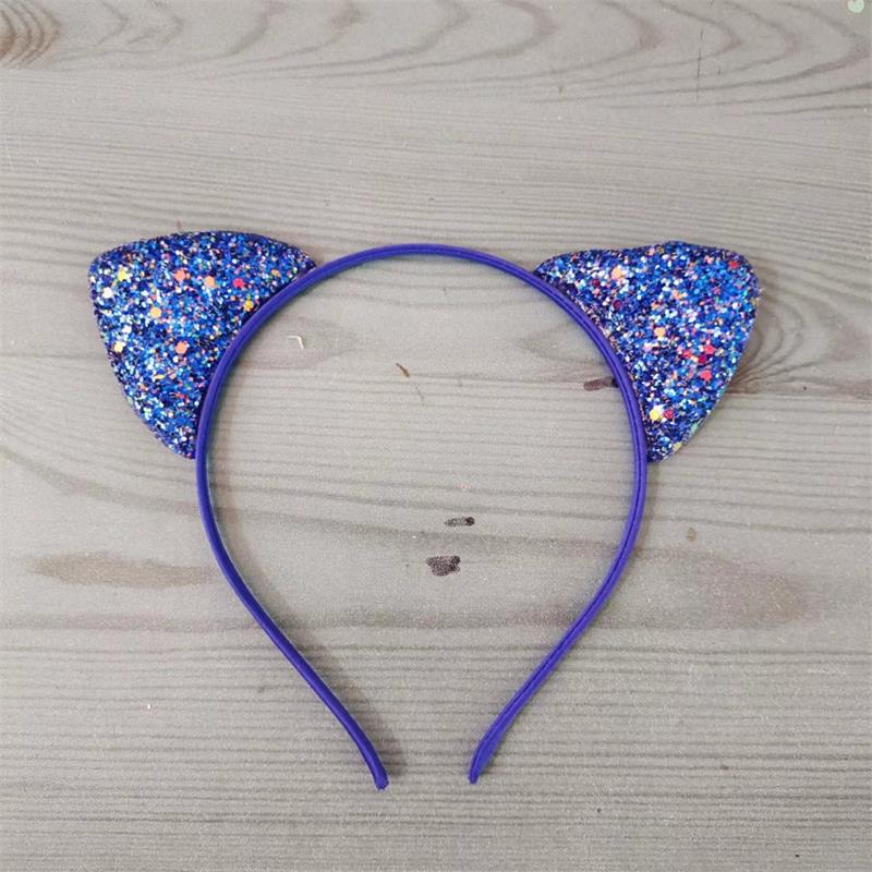 Cartoon Cat Ear Headband for Kids: Cute Scallion Powder Color Hair Accessory