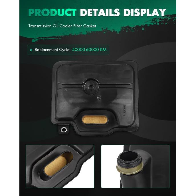 SCITOO Automatic Transmission Filter Kit suitable for Chrysler 200 Pacifica for Dodge Avenger Grand Caravan for Ram ProMaster 3500 2007-2017