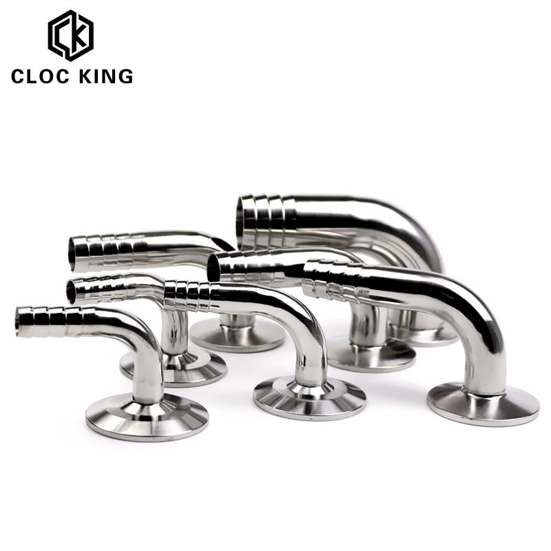12,7/14/16/19/25/32/38/45/51 mm Außendurchmesser 304/316 Sanitärer Schlauchstutzen Rohrfitting 1,5” Klemmring 50,5 mm/64 mm Ferrule 90-Grad-Bogen