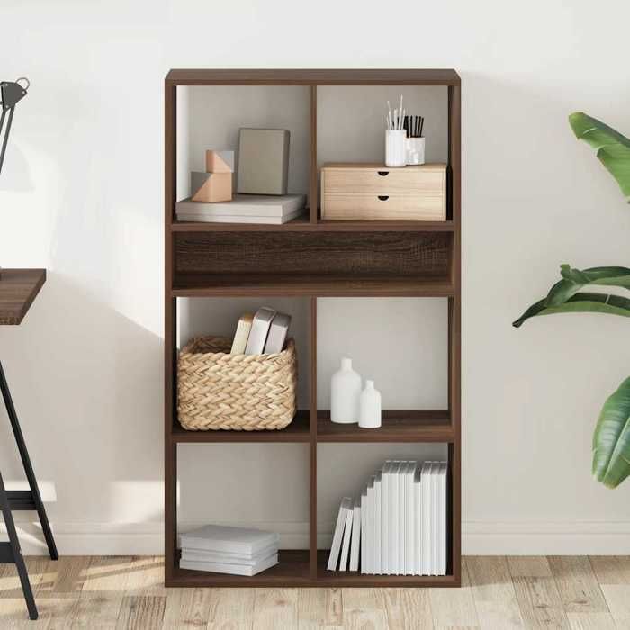 VidaXL Bibliothèque chêne marron 66x31x112 cm bois d'ingénierie, armoire de rangement, étagère de rangement, unité de 860307