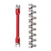 Motorcycle Spoke Wrench Set 5.0 6.8mm High Hardness Spoke Spanner Repair Tool for Motorbike Scooter Red