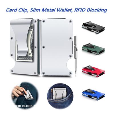 Card Clip,Slim Metal Wallet,RFID Blocking Minimalist Wallet,Front Pocket Wallet for Men And Women