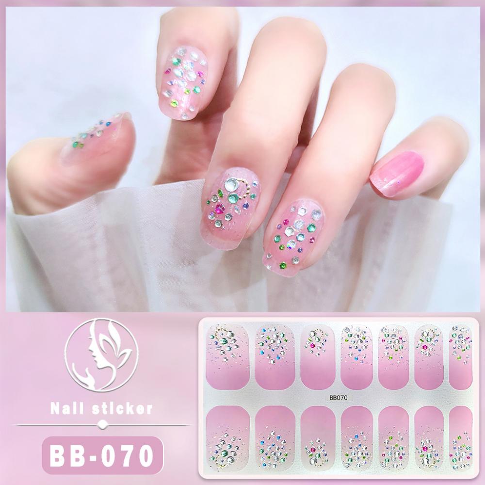 Three-dimensional Waterproof No-bake Gel Nail Polish Film Full Sticker, Spring and Summer Nail Art Film Paper Nail Film Paper