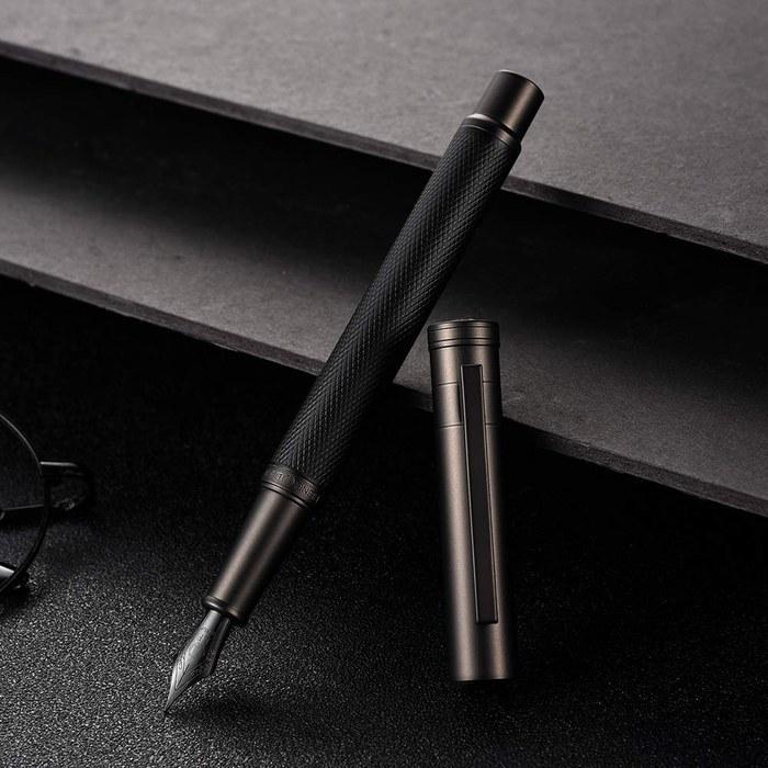 Black Forest Fountain Pen, Fine Nib, Metal Gift Box, Hongdian