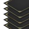 10 Pcs Black Certificate Holders Covers 9.45 for 12.6 X Diploma Inch Paper Gold