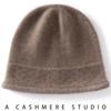% Pure Cashmere Knitted Hat Versatile Cold-proof Autumn and Winter Hat Wool Hat Pullover Knitted Hat
