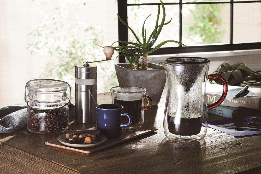 Bonmac Dobbeltvegg Kaffekaraffelsett, 700ml, Karaffel: 9,9 cm diameter x 17,5 cm høyde, Filter: 9,8 cm diameter x 7,9 cm høyde, Holder: 9,5 cm diameter x