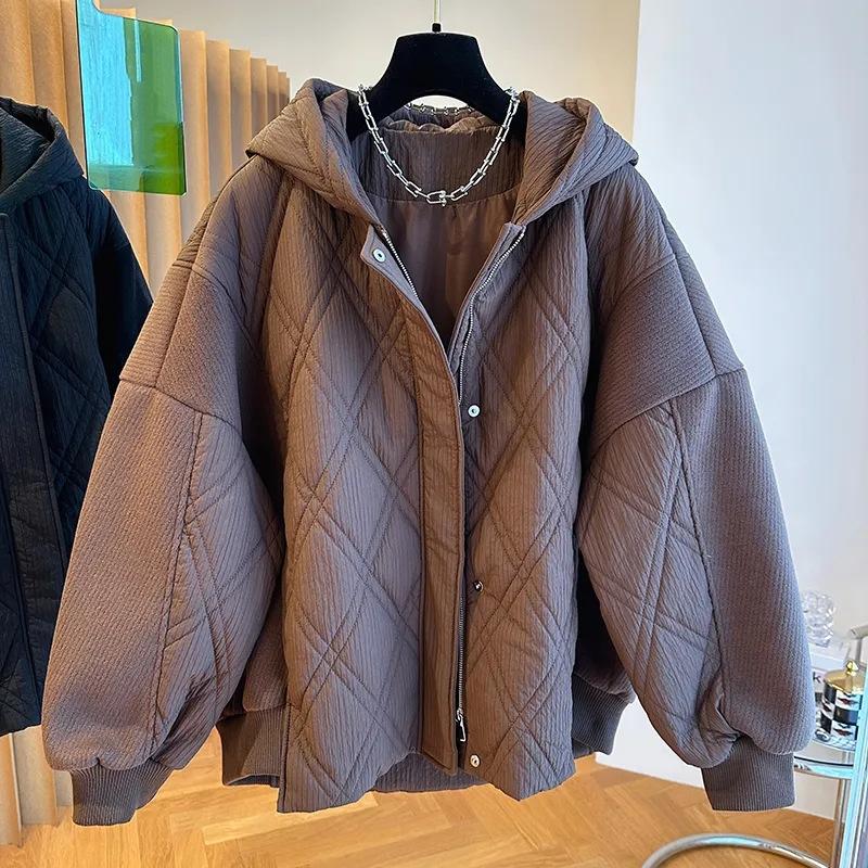 

Куртка большого размера 0 кг из пухового хлопка, хлопковая куртка, зима, новая, свободная, повседневная, хлопковая куртка, утолщенная теплая хлопковая куртка 3XL size recommends 170-105kg