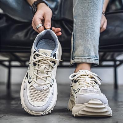 Chaussures décontractées pour hommes Baskets à plateforme d'été Chaussures respirantes pour hommes Baskets tendance Chaussures de sport de marche