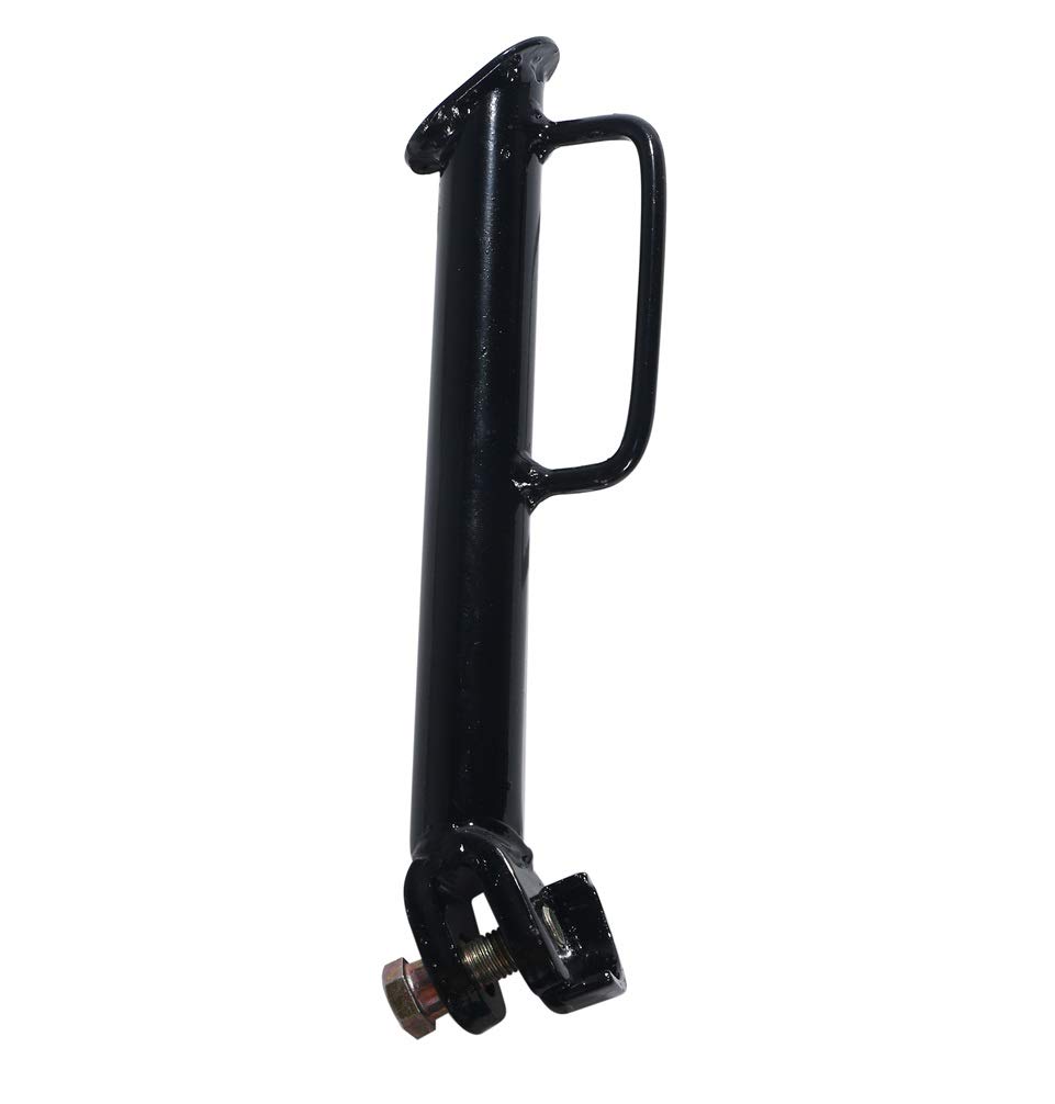 Cavalletto laterale per Yamaha Jog ZR Vino SA26J SA37J SA36J SA39J Parte personalizzata per moto aftermarket 4 tempi ecc.. Argento nero (Nero)