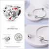 S100% Copper Heart Shaped Warm Family Charm Beads Fit Pan Original Bracelets Fine Diy Jewelry Gifts