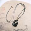 Hand-Woven Hetian Jade Pendant with Adjustable Beaded Lanyard in Chinese Style