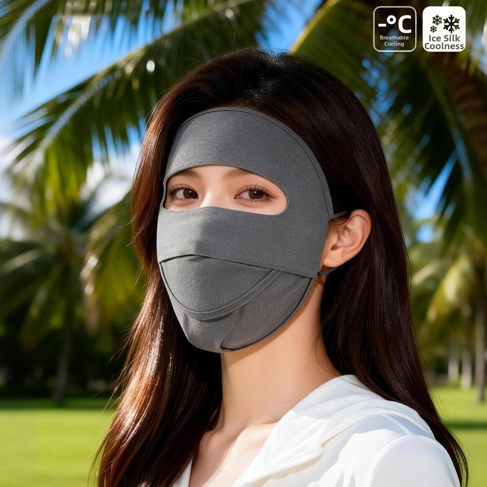 Elastic Ice Silk Face Cover Face Covering Face Mask New Sunscreen Veil  for Outdoor Activities