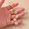 Elegant Metal Heart Bag Pendant Floral Keychain Stylish Purse Phone Charm Unique Key Holder Women's Fashion Jewelry Gift