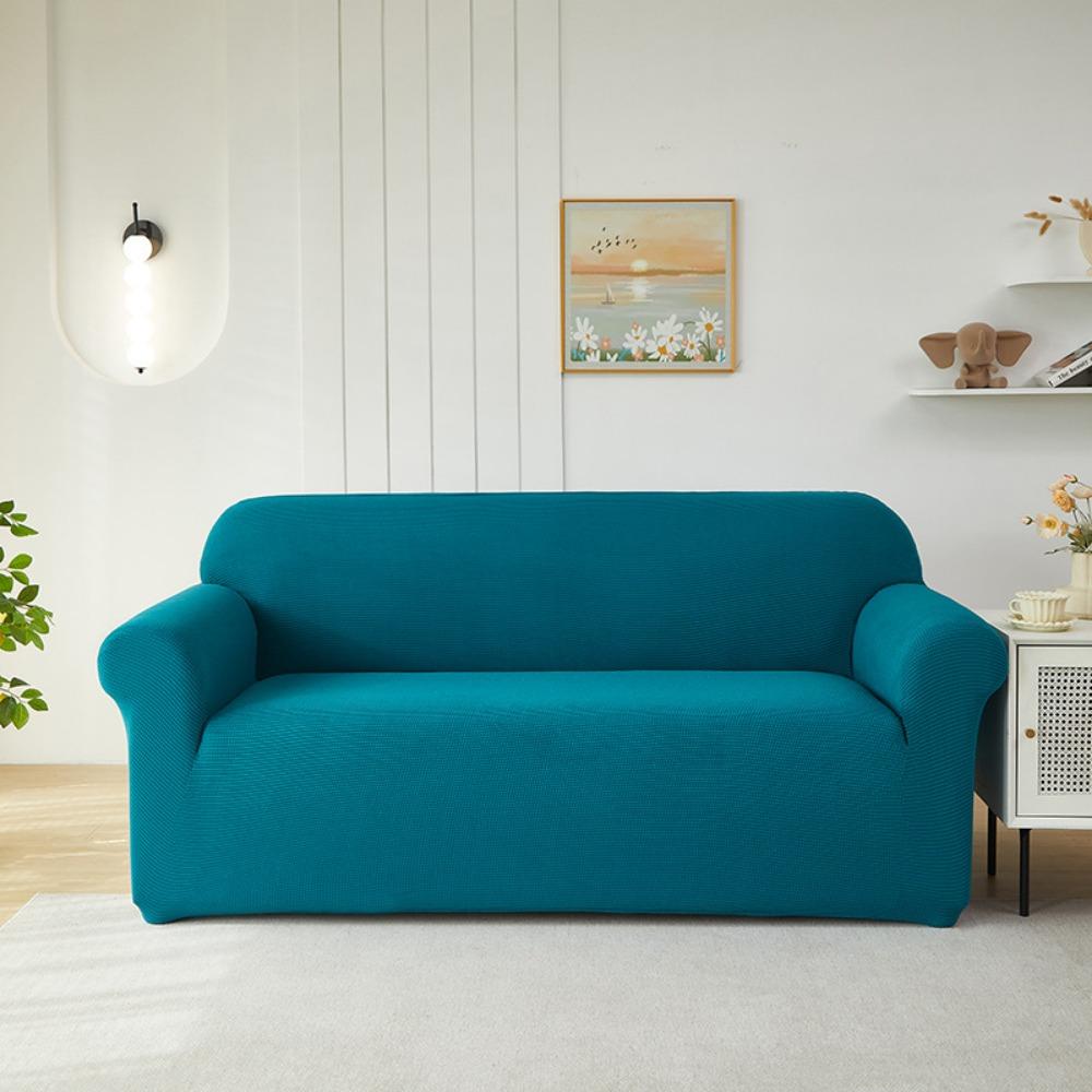 Thick Corn Fleece Couch Cover Stretch Elastic Sofa Slipcover Anti Slip All Season Use