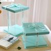 Transparent Packing Box Multi Color Birthday Wedding Valentine Favor Chocolate Cake Packaging Boxes Party Wrapping Supplies