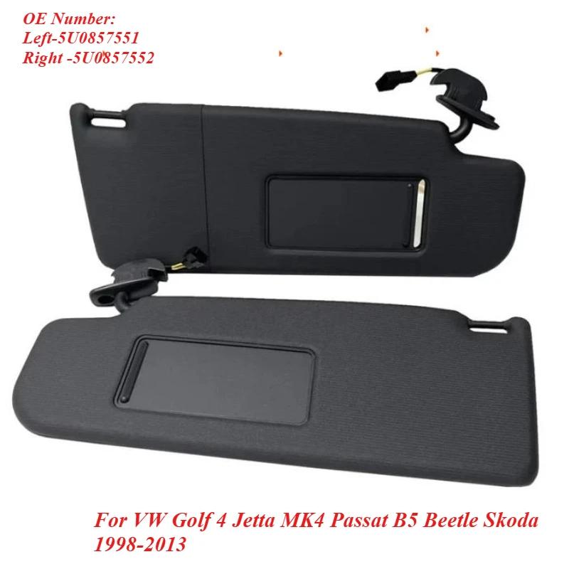 For VW Golf 4 Jetta MK4 Passat B5 Beetle Skoda 1998-2013 New Black Sun Visor Front L or R Side 5U0857551 5U0857552 3B0857552