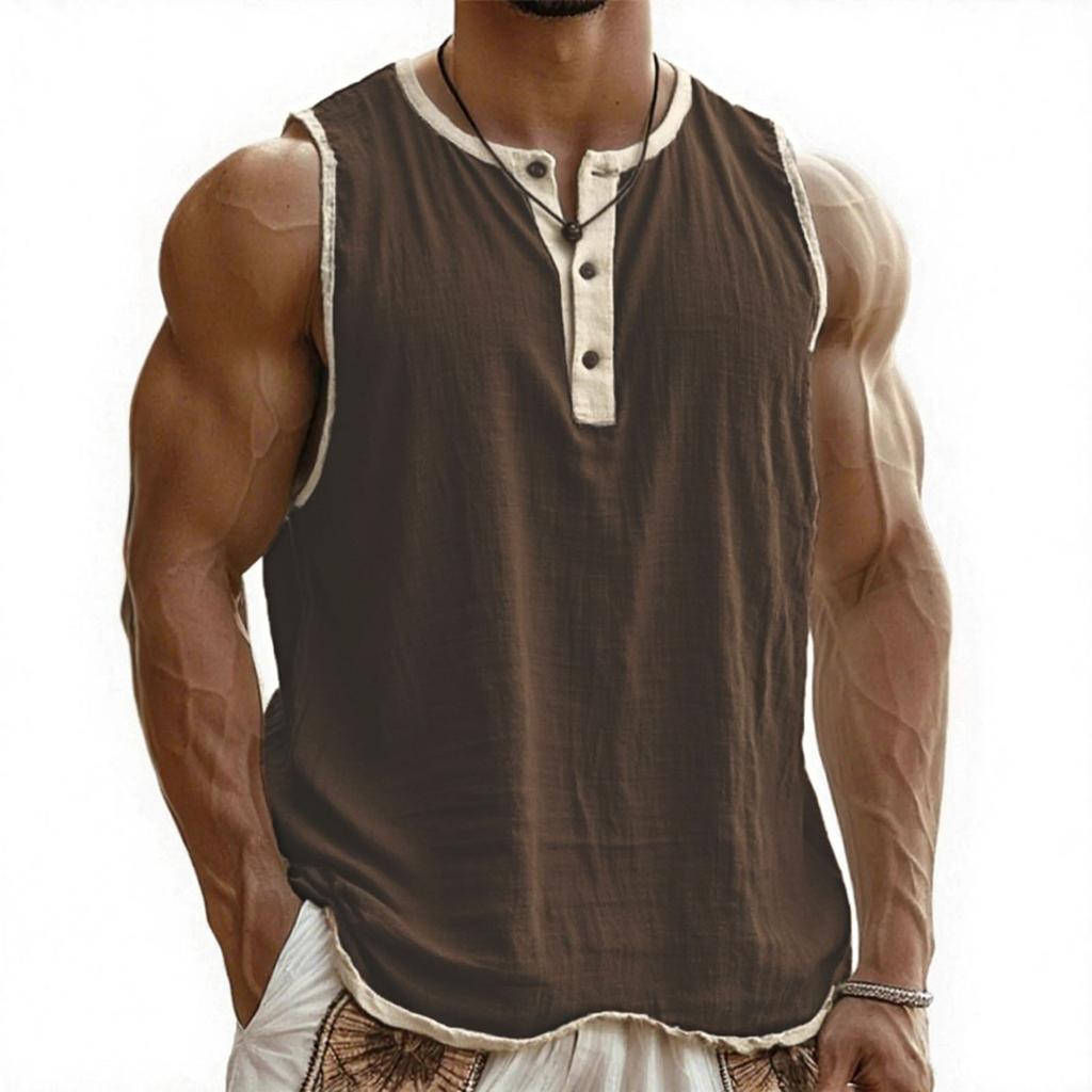Man  Leisure  Sleeveless  Vest  Breathable