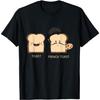 Funny Artist French Toast & Regular Toast Print Black T-Shirt – Short Sleeve Casual Tee for Men & Women
