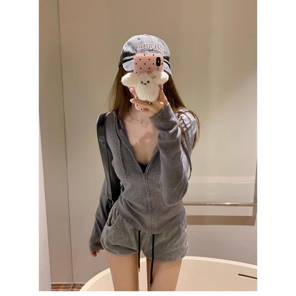 Sweet Spicy Hooded Zip-Up Women's Slim Fit Knit Cardigan