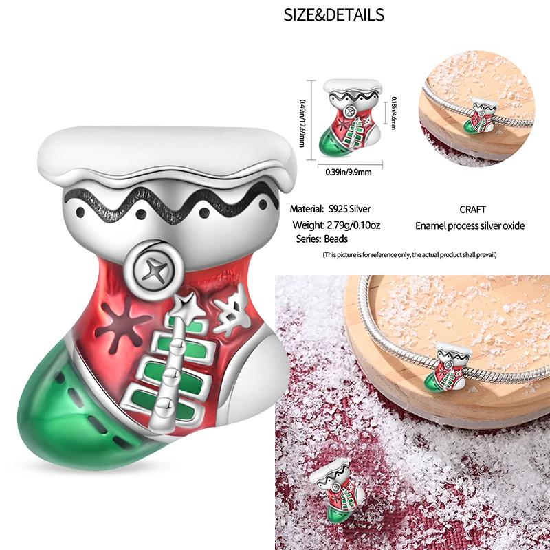 Copper Snowman Beads Christmas Bell Charms Fit 3Mm Women Bracelet Diy Accessories Christmas Gift Fine Jewelry