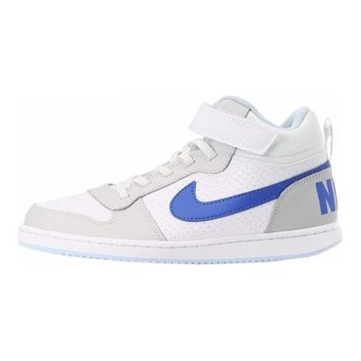 Court Borough Comfortable Shock Absorbing Durable Mid-Top Kids Skate Shoes Kids Sneaker White Blue FB7178-141