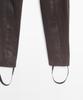 Masimodutti Elastic Detail Napa Leather Leggings