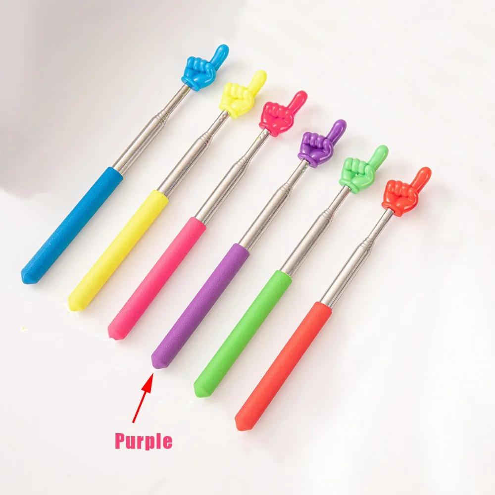 Professional Stainless Steel Teaching Pointer Telescopic Rod Finger Design Finger Reading Sticks Teaching Stick Teaching Tools