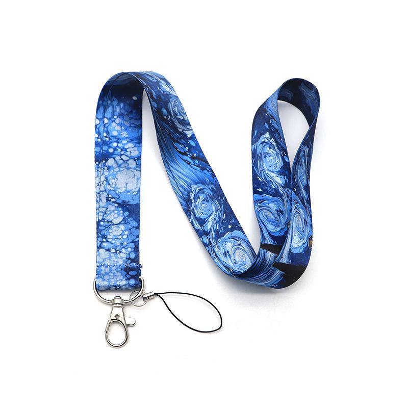 

Van Gogh Sunflower & Starry Night Double-Sided Polyester Phone & ID Lanyard