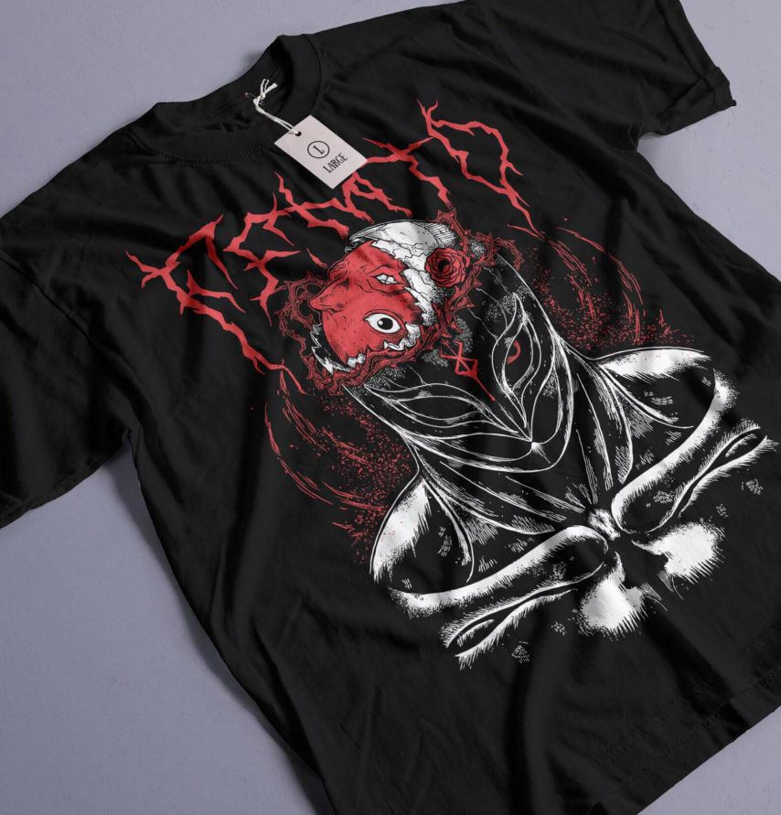Anime Vintage Special T-shirt Unisex, Anime Manga Shirt, Anime Shirt, Black Swordsman, Skull Knight, Graphic Anime Tee, Manga Shirt, Japan 4XL