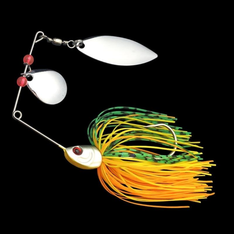 Silicone Skirt Spinner Lures Baits Metal Hard Artificial Baits Swim Jigs  Baits Fishing Accessories Easy to Use