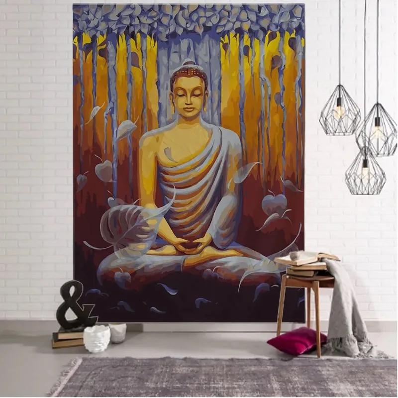 Buddha Statue Meditation Pattern Tapestry Home Wall Decoration Tapestry Bedroom Living Room Tapestry
