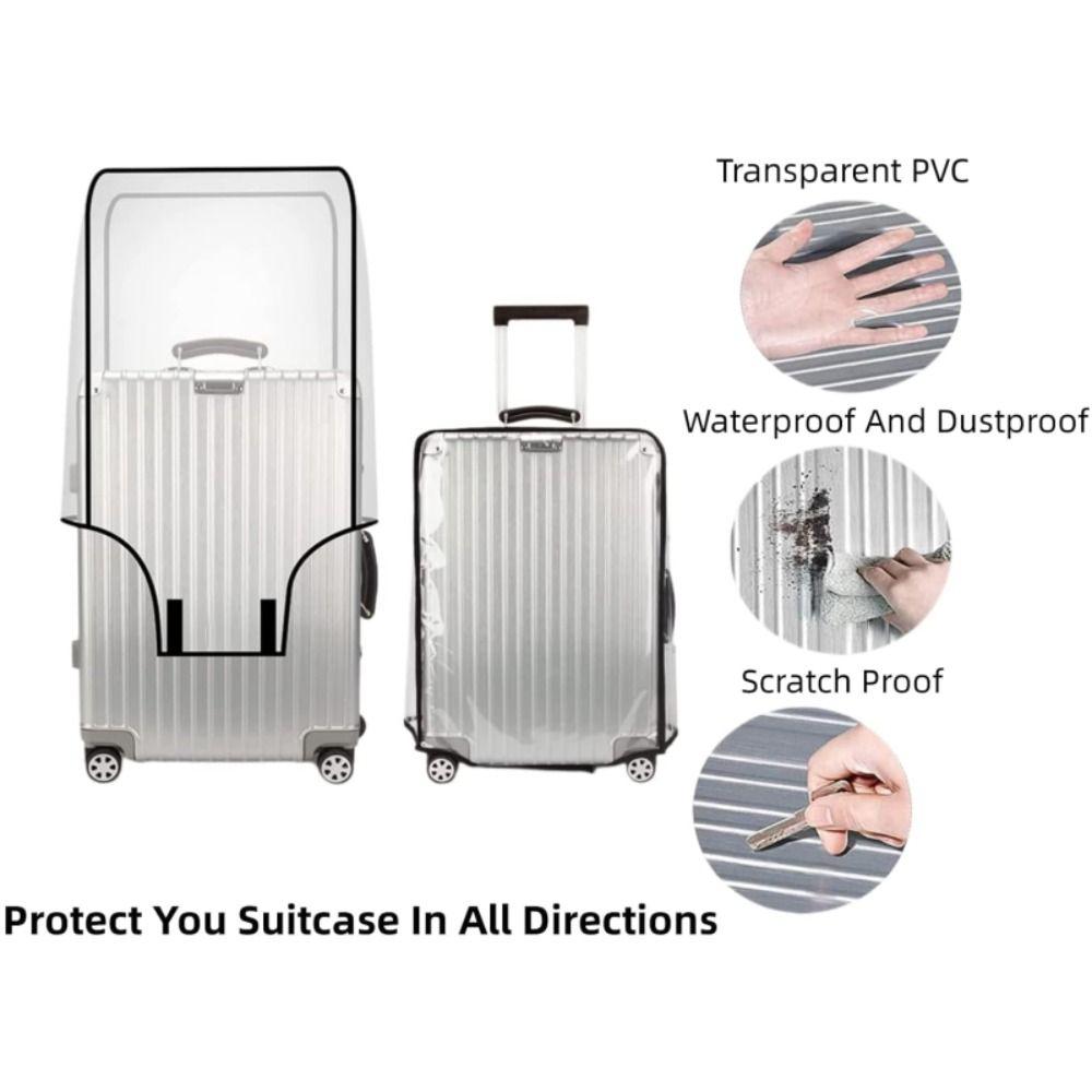 Clear Suitcase Cover Waterproof Dustproof Cover Durable Luggage Protector Cover  Trolley Case
